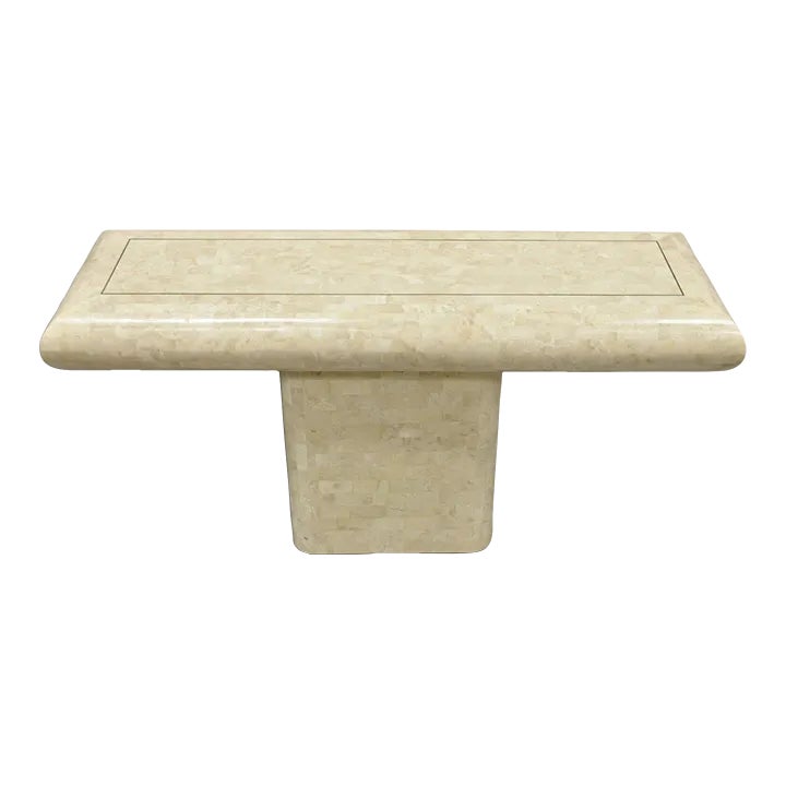 Vtg Maitland Smith Tessellated Stone Inlay Modern Pedestal Console Hall ...