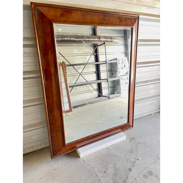 Early 21st Century Large Yew Wood Framed Mirror For Sale - Image 5 of 7
