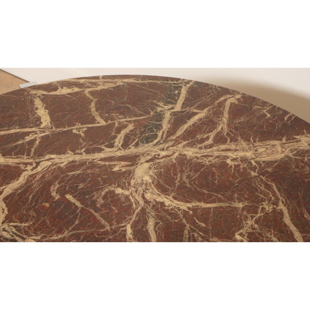 Vintage Round Coffee Table in Marble and Chrome For Sale - Image 5 of 13