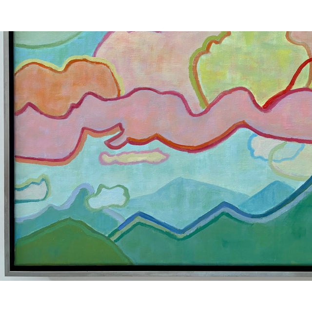 2020s “Cloud Waltz” Framed Oil on Linen by Nancy M. Vignola For Sale - Image 5 of 7