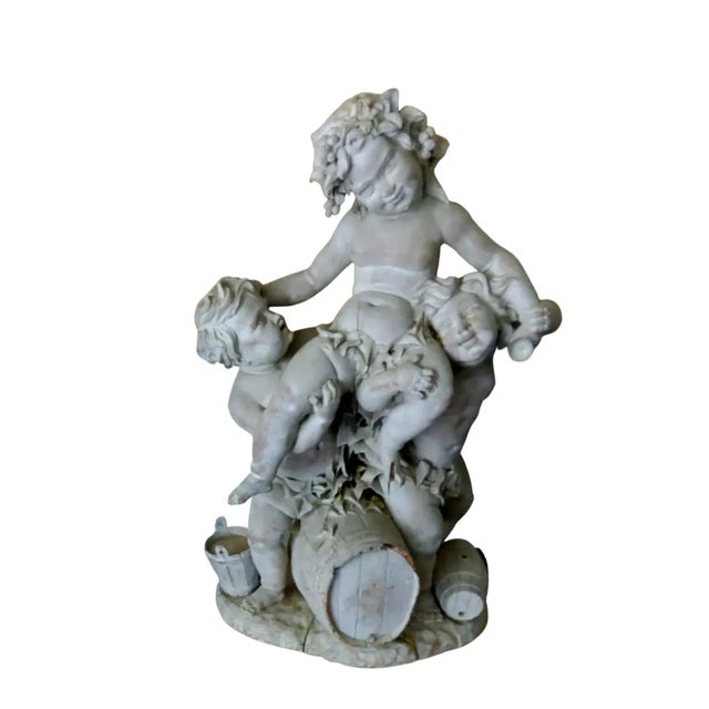19th Century Antique Carved Wooden Putti Sculpture In the Manner of Claude Clodion For Sale - Image 5 of 5