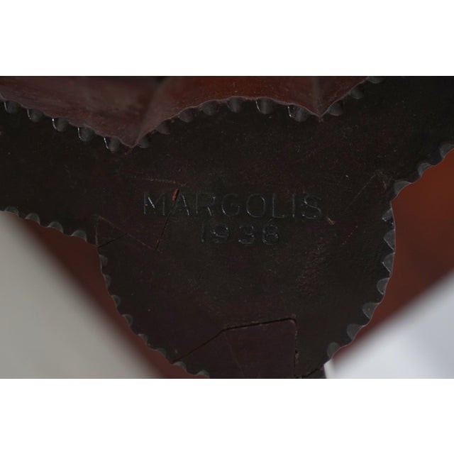 Nathan Margolis Mahogany Tilt Top Pedestal Table For Sale - Image 9 of 17