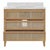 Wood Matthew Izzo Home Wynn Cerused Oak Single Porcelain Sink Bath Vanity With Carrara Marble Top, 3 Caned Drawers and Brass Knobs For Sale - Image 7 of 10