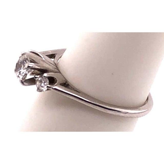 14 Karat White Gold Engagement Ring 0.64 Total Diamond Weight For Sale - Image 4 of 7