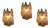 Murano Glass Wall Lamps with Sand-Colored Prisms, Set of 3 For Sale