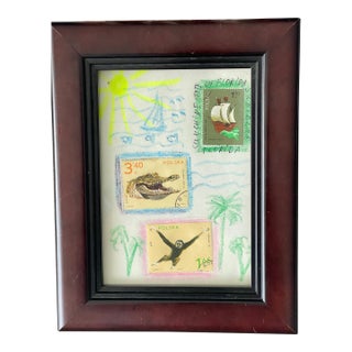 Abstract Collage From the Sunshine State of Florida by Elia Framed For Sale
