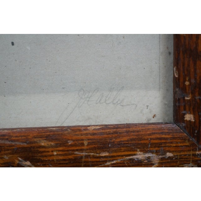 Antique Alfred J Haller Signed Fishing Village Sailboats Harbor Etching 23" For Sale - Image 10 of 12