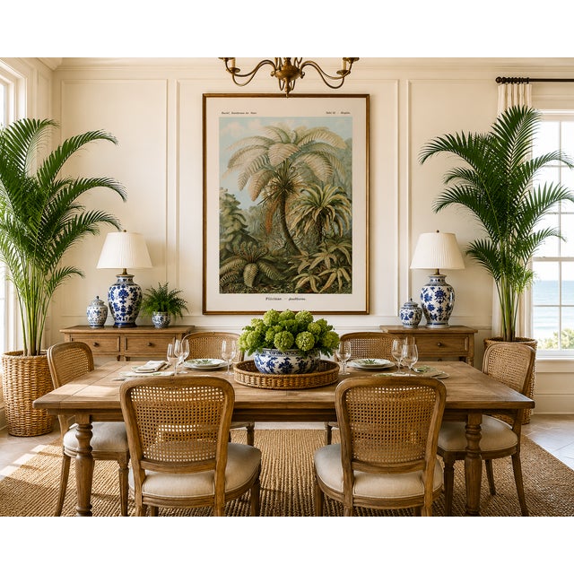 Botanical Art Print Reproduction, Vintage Fern and Palm Tree Illustration, 40" X 60" For Sale - Image 4 of 10