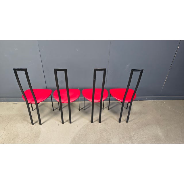 Black Vintage Postmodern Dining Chairs from Cattelan Italia, 1980s, Set of 4 For Sale - Image 8 of 16