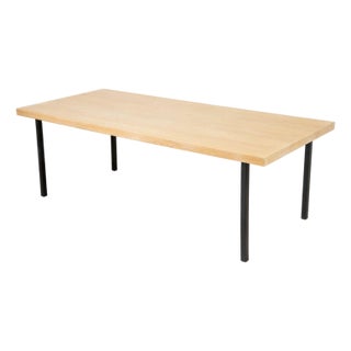 Contemporary Ash Wood Top Dining Table For Sale