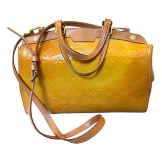 A 2002 Louis Vuitton Brea Monogram Yellow Vernis Patent Leather Shoulder Bag For Sale