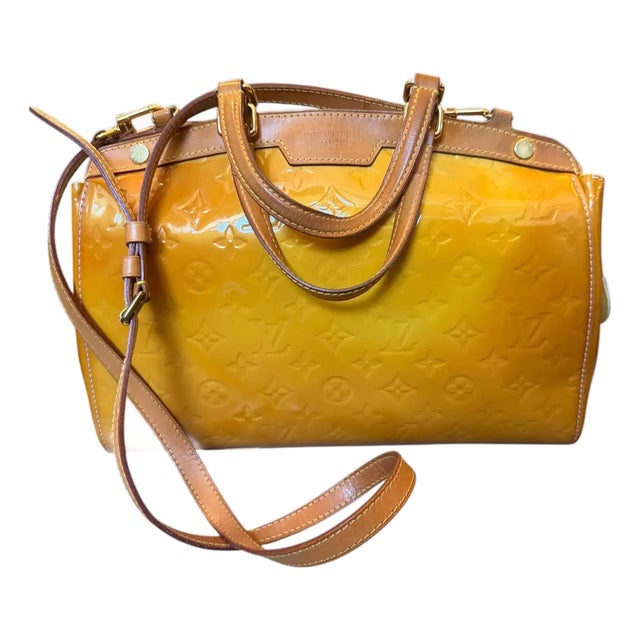 A 2002 Louis Vuitton Brea Monogram Yellow Vernis Patent Leather Shoulder Bag For Sale