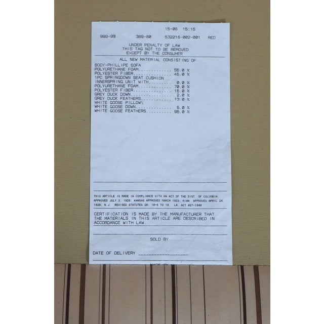 Ethan Allen French Louis XVI Style Mahogany Upholstered Large Sofa For Sale - Image 18 of 18