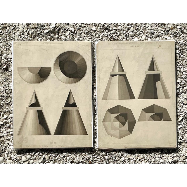 Paper Vintage Boho Geometric Sphere Engravings - Set of 2 For Sale - Image 7 of 12