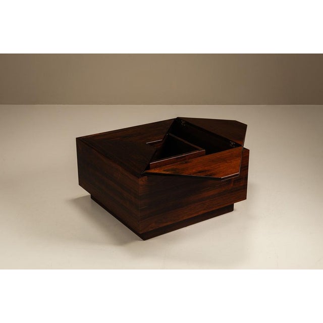 Square Coffee Table with Storage Space, Italy, 1960s For Sale - Image 4 of 13