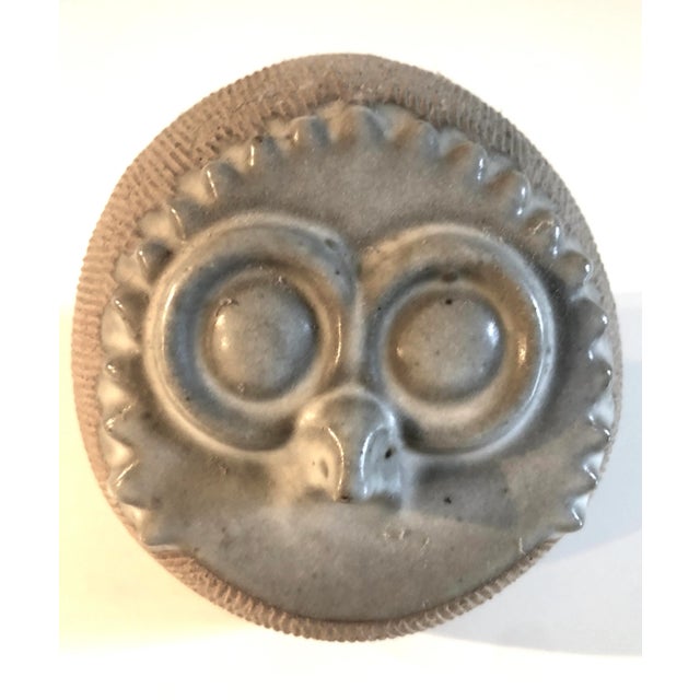 Beautifully crafted, minimalist ceramic owl figurine. No markings. Well made modernist ceramic sculpture from the mid...