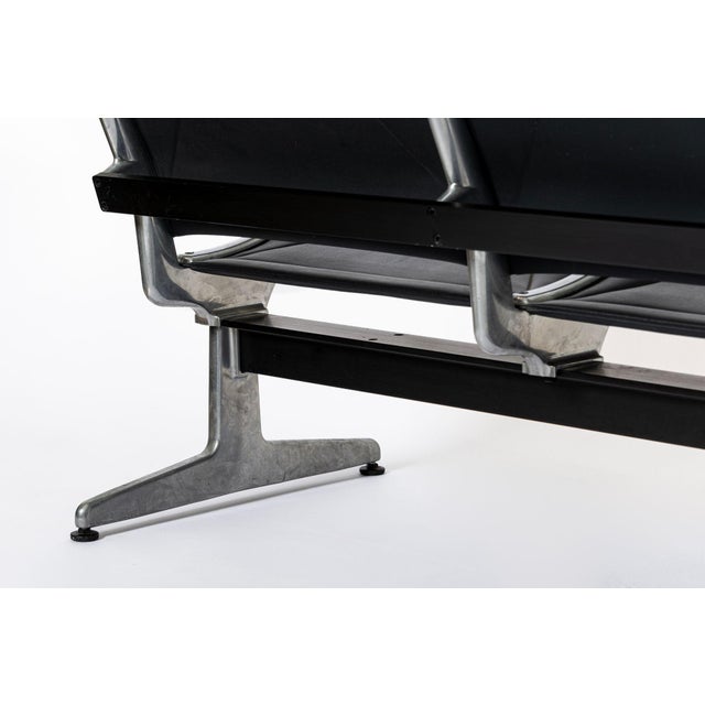 Mid Century Eames for Herman Miller Black Tandem Sling Seating 1990s For Sale - Image 12 of 14