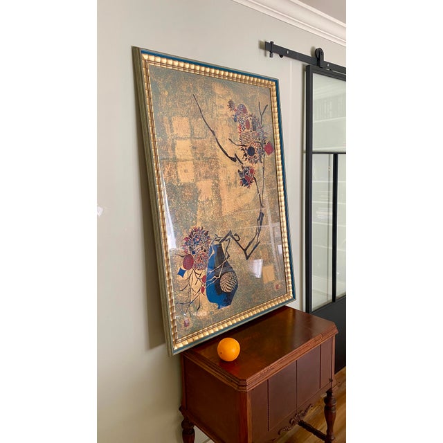 Hoi Lebadang Original Silk Screen Lithograph "La Branche" 1970s Framed & Signed For Sale - Image 13 of 14