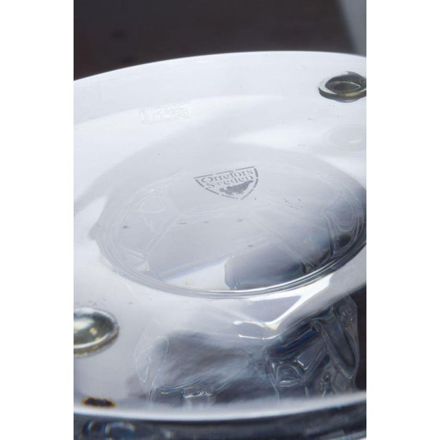 Erik Höglund Candleholder in Clear Crystal with Faceted Sculptural Shaft by Erik Höglund for Orrefors, Sweden, 1970s For Sale - Image 4 of 5