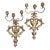 Pair of Louis XVI Style Mid-Century Italian Hand Carved Candle Wall Sconces. For Sale