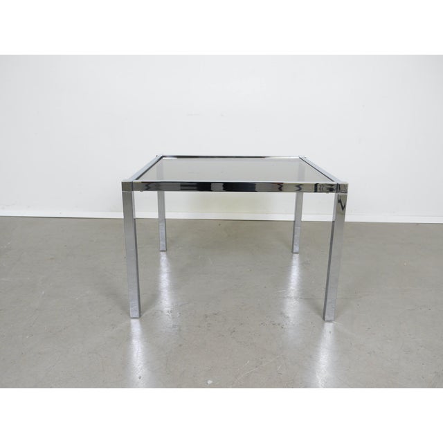 Square Chrome and Glass Coffee Table in the style of Milo Baughman, Germany, 1970s For Sale - Image 10 of 18