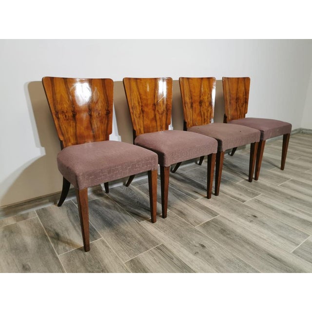 Art Deco Dining Chairs by Jindrich Halabala, Set of 4 For Sale - Image 6 of 18