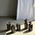 Stone Small Side Table in Black Petrified Wood with Beige Striations, 1980s For Sale - Image 7 of 18