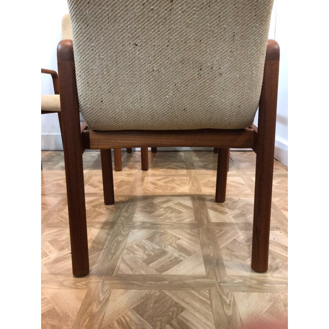 1970s Set of Four 1970s Dyrlund Teak High Back Arm Chairs For Sale - Image 5 of 13