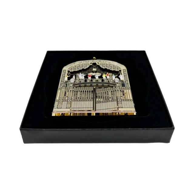 Gold Contemporary The "21" Club Nyc Restaurant Ornament Equestrian Iron Gate Holiday Christmas For Sale - Image 8 of 12