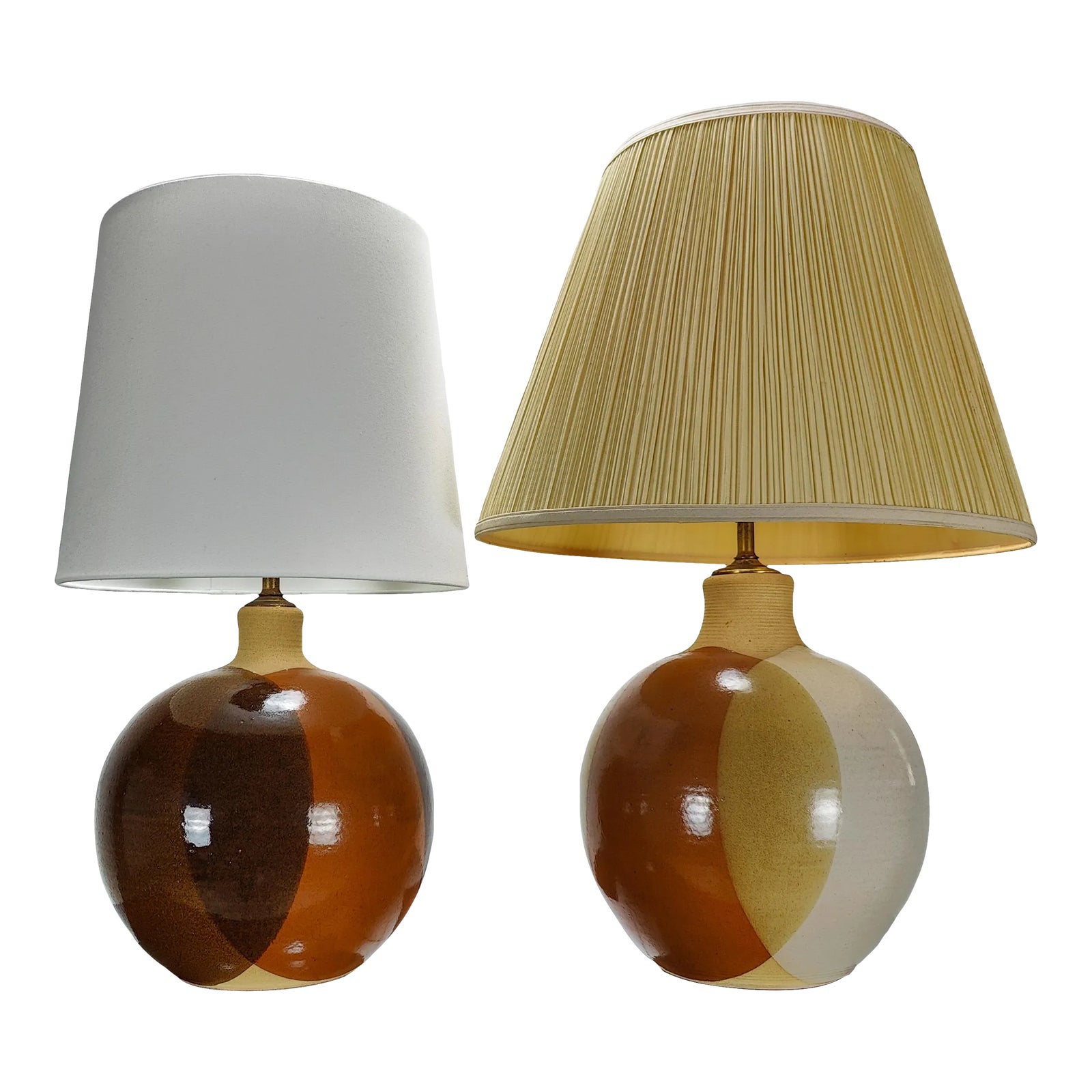 MidCentury Modern Handmade Ceramic Table Lamps by Larry and Terry
