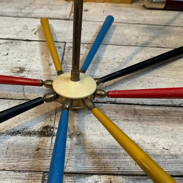 1950s 1950s Mid-Century Modern Arredoluce Brass Sputnik Chandelier For Sale - Image 5 of 13