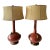 Vintage Oxblood Iridescent Chameleon Lamps For Sale