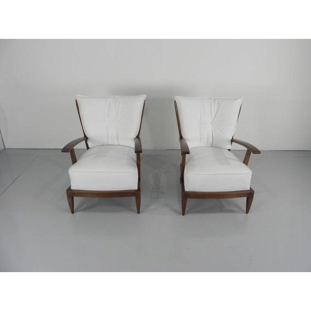 Maroon Mid-Century Armchairs by Paolo Buffa, 1950, Set of 2 For Sale - Image 8 of 15