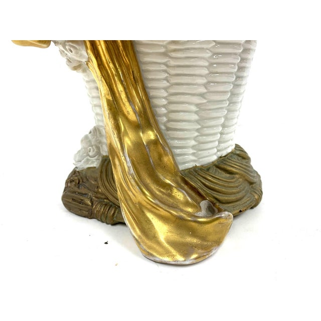 Imperial Amphora Turn Porcelain Cherub Basket With Cascading Rosettes, Circa 1890–1900 For Sale - Image 16 of 16