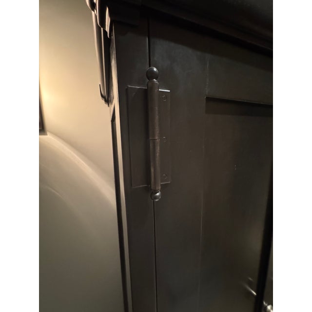 Vintage Gunmetal Steel Safe Cabinet For Sale - Image 10 of 12