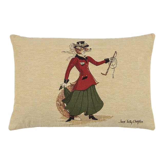 Lady Fenella Fox Cushion With Feather Filler - 33x46cm (13"x18") For Sale