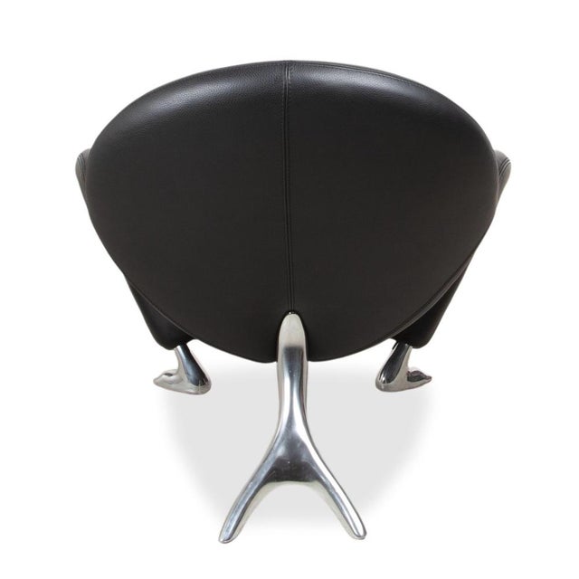 Set of Papageno Leather Chair and Ottoman from Leolux, Set of 2 For Sale - Image 17 of 18