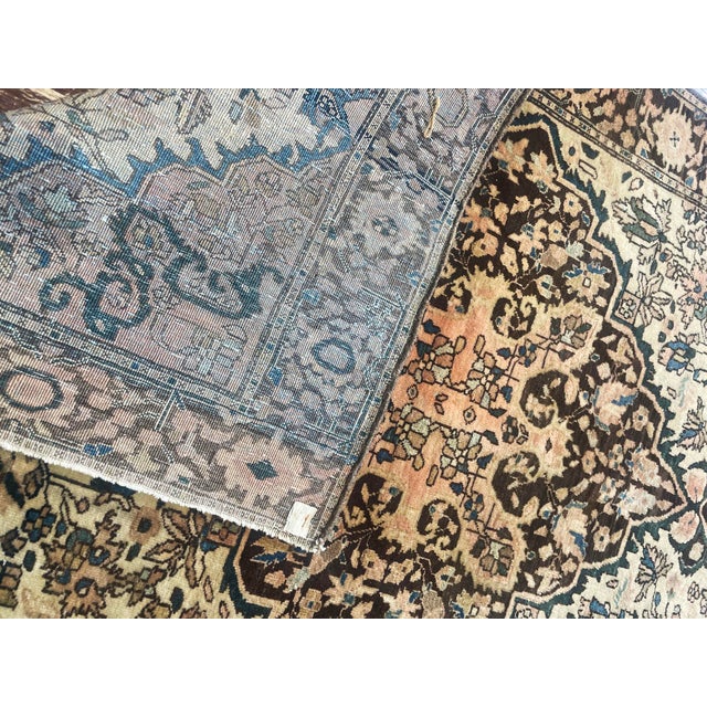 Textile Antique Persian Feraghan Sarouk Rug, 3'5" X 4'5" For Sale - Image 7 of 8