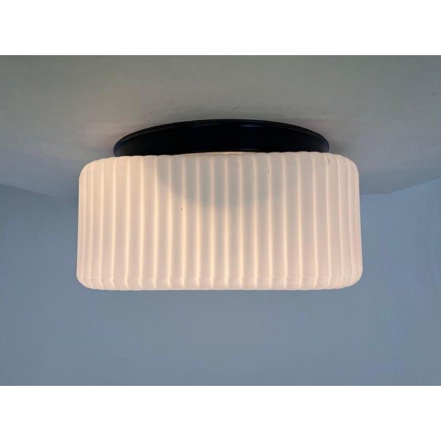 Mid-Century Modern Vintage Ceiling Lamp in Glass, 1970s For Sale - Image 3 of 9