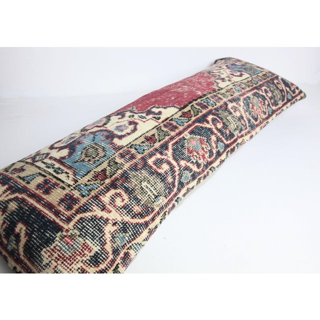 Textile Vintage Traditional Anatolian Geometric Lumbar Cushion Cover -16'' X 44'' For Sale - Image 7 of 8