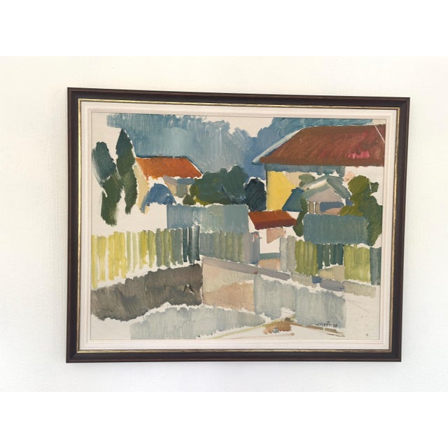 Alex Öberg, Moving Geometry, 1970s, Oil on Canvas, Framed For Sale - Image 4 of 14