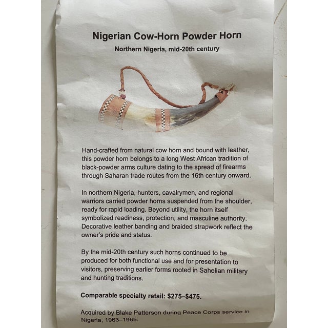 Antique African Ethnographic Hunting Powder Horn For Sale - Image 4 of 4