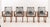 Set of Eight Vladimir "Cubist" Dining Armchairs, each with silver-tone metallic fabric upholstered seat and back and...