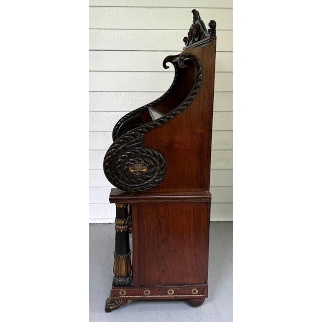 Antique Early 19th Century English Regency Rosewood Dwarf Bookcase Cabinet For Sale - Image 4 of 13