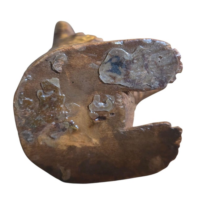 Antique Black Forest Bear Inkwell Hand Carved Wooden Carving Sculpture 2 Inch For Sale - Image 16 of 18