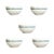 Mid-Century Modern Mid-Century Restaurant Ware Berry Bowls in White and Green, Set of 5 1960s For Sale - Image 3 of 4