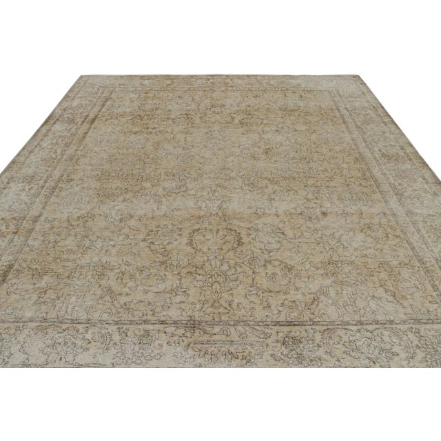Transitional Vintage Persian Rug With Beige-Brown Transitional Patterns by Rug & Kilim For Sale - Image 3 of 7