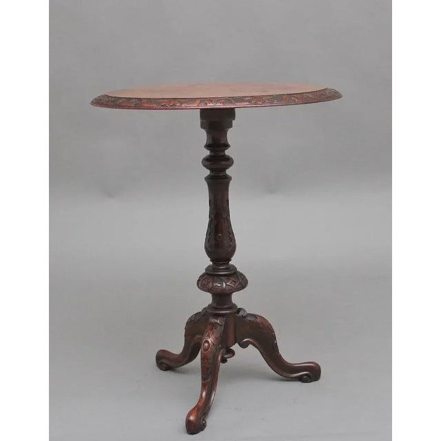 19th Century Walnut Occasional Table, 1870s For Sale - Image 9 of 9