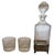 Silver French Art Deco Silver-Plated and Cut Glass Decanter with Tumblers, 1930, Set of 3 For Sale - Image 8 of 8