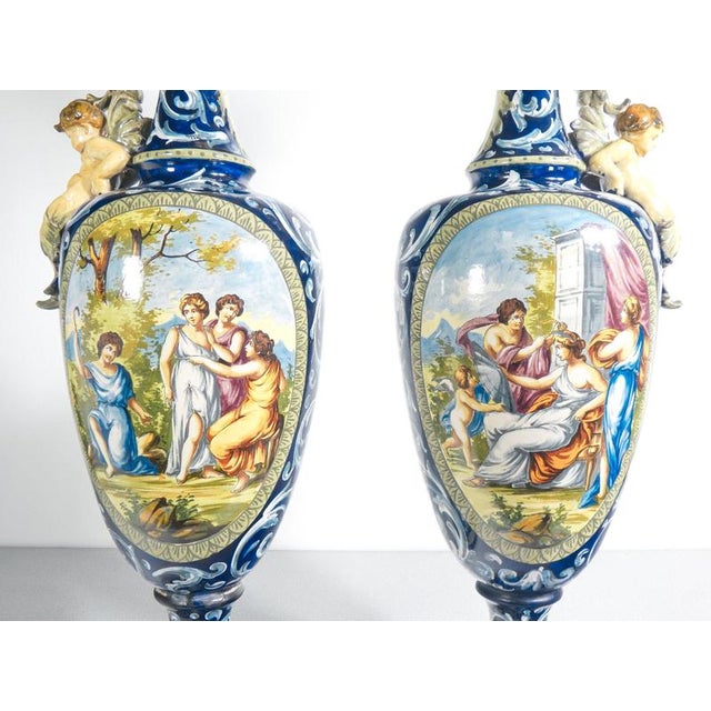 Large Triptych Vases by Richard Ginori, 1900, Set of 3 For Sale - Image 13 of 18
